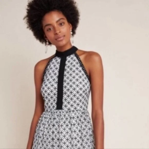 Eri + Ali Ninetta Lace‎ Black White Dress, Size 4 - Picture 5 of 17